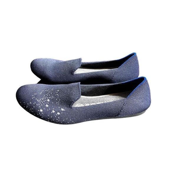 Rothy's Capricorn Knit Navy Flats Loafers from the Zodiac Collection Size 6 - Picture 1 of 7